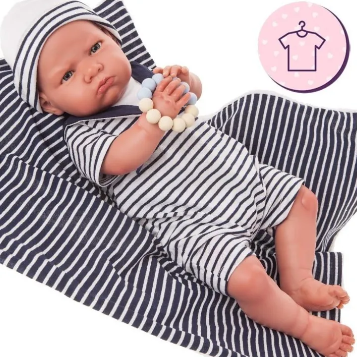 Tenue de poupée Antonio Juan 52 cm - Collection Mi Primer Reborn - Tenue de marin avec chapeau