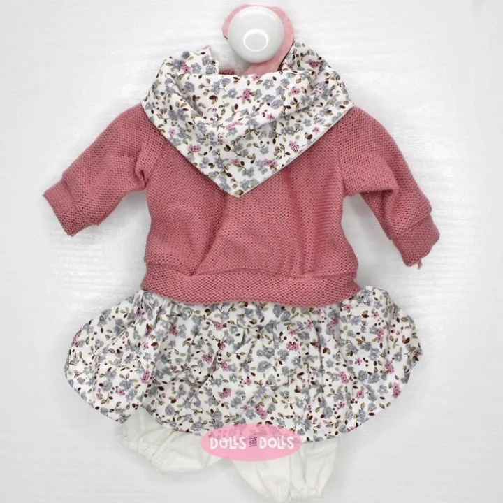 Tenue pour poupée Antonio Juan 33-34 cm - Ensemble mauve et fleurs