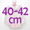 Tenue pour poupée Antonio Juan 40-42 cm - Robe fleurs mauves et rayures roses