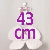 Tenue pour poupée Así 43 cm - Barboteuse Plumeti et coussin fleuri pour poupée María