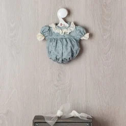 Tenue pour poupée Así 36 cm - Barboteuse bleue avec fleur beige pour poupée Guille