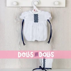 Tenue pour poupée Así 36 cm - Barboteuse Plumeti avec rouleau bleu marine pour Koke
