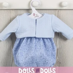 Tenue pour poupée Así 43 cm - Barboteuse à fleurs bleues avec veste pour Pablo