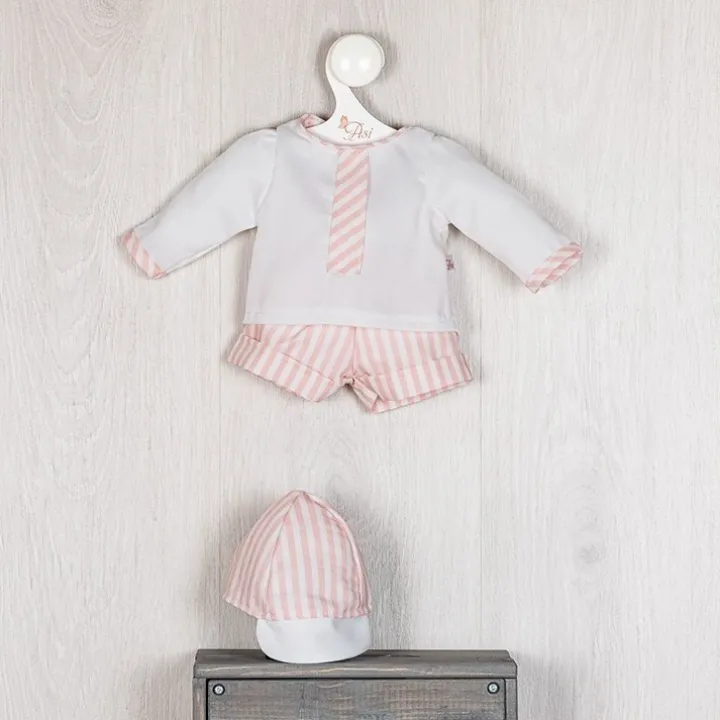 Tenue pour poupée Así 43 cm - Ensemble pantalon rayé rose pour poupée Pablo
