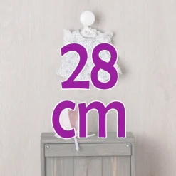 Tenue pour poupée Así 28 cm - Robe à fleurs avec bonnet rose pour poupée Gordi