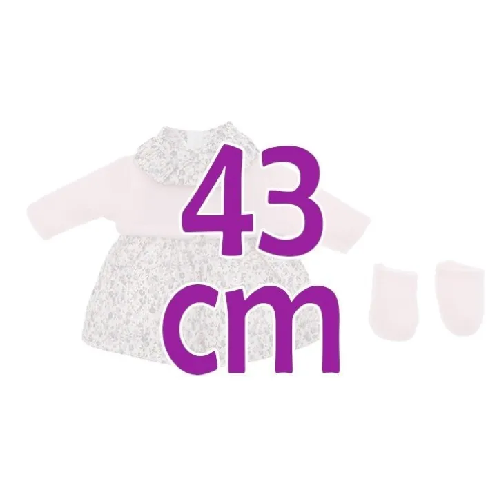 Tenue pour poupée Así 36 cm - Robe imprimée fleurie avec veste rose pour Guille