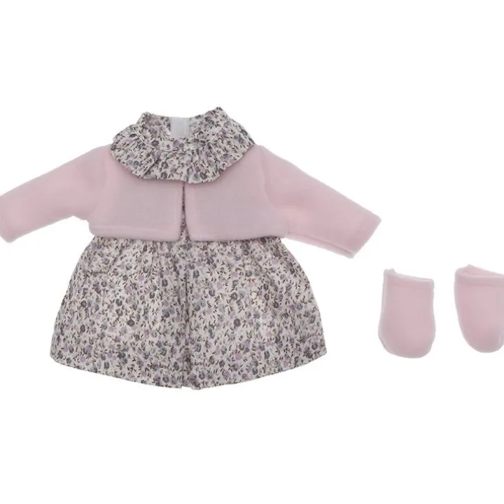 Tenue pour poupée Así 36 cm - Robe imprimée fleurie avec veste rose pour Guille