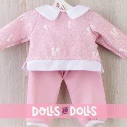 Tenue pour poupée Así 43 cm - Survêtement lapin rose pour poupée María