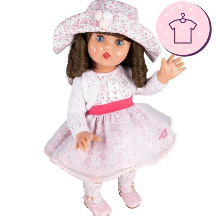Tenue pour poupée Mariquita Pérez 50 cm - Robe à fleurs roses