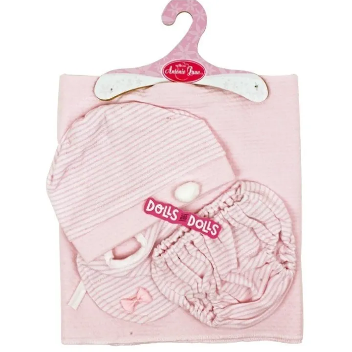Vêtements pour poupée Antonio Juan 40-42 cm - Ensemble rose avec couverture, culotte, chapeau et bavoir