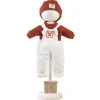 Vêtements pour poupées Llorens 42 cm - Combinaison blanche avec pull rouge et bonnet