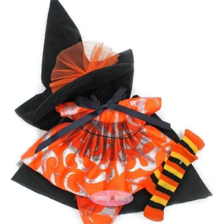 Vêtements pour poupées Nines d'Onil 23 cm - Little Mia - Costume de sorcière orange